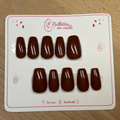 Press on uni chocolat de face forme coffin